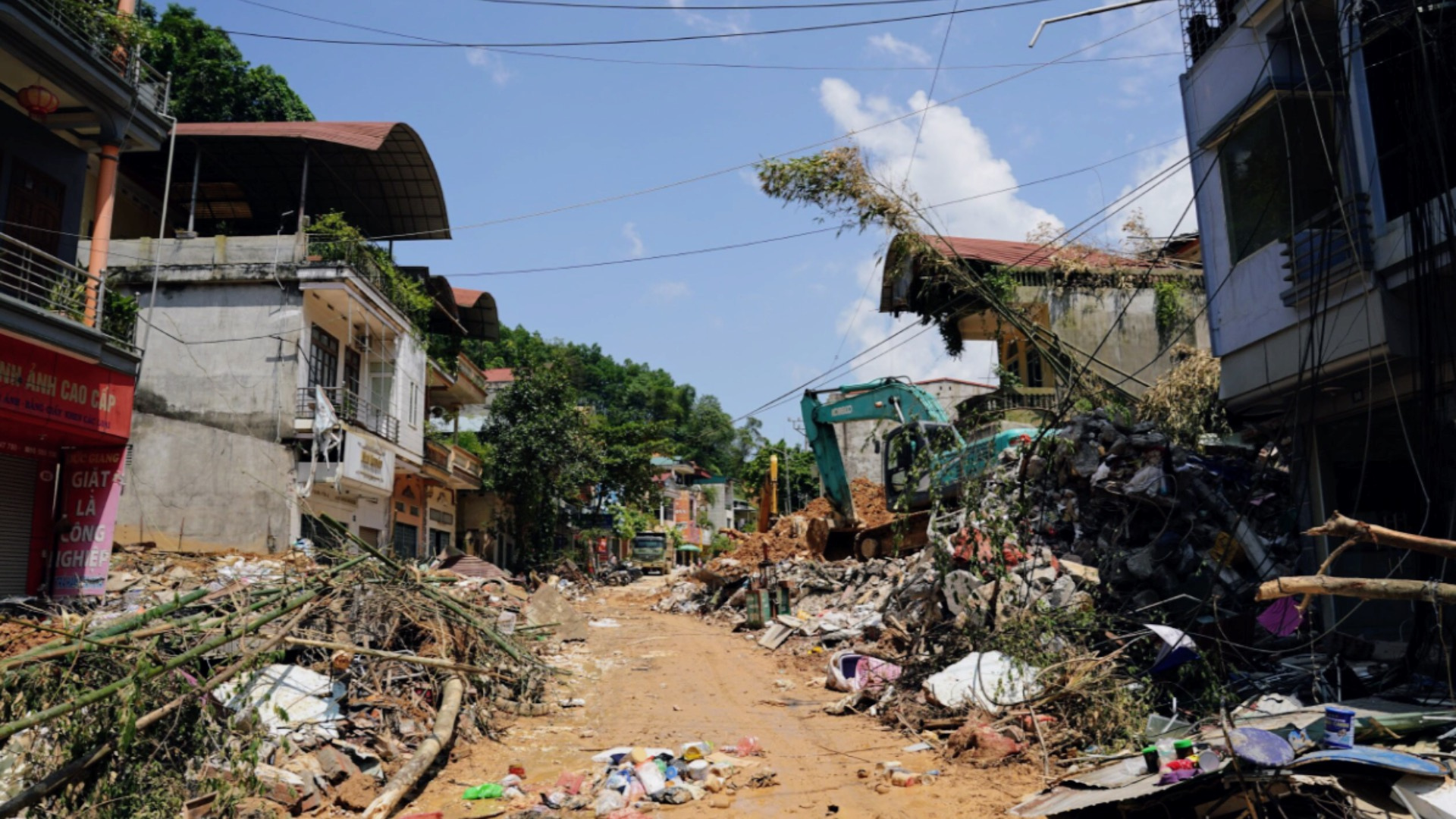 Post-flood devastation
